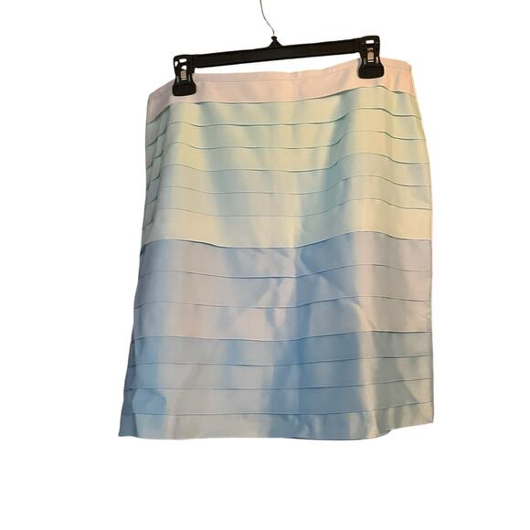 J McLaughlin Hombre Ribbon Skirt 14 Grosgrain Preppy Upscale Contemporary Classy - Picture 5 of 8